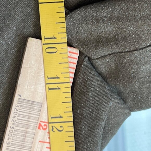 Lana Lee Flat Front Straight Trouser Pants Size 10 Wool Blend Khaki NEW Career - Picture 5 of 12